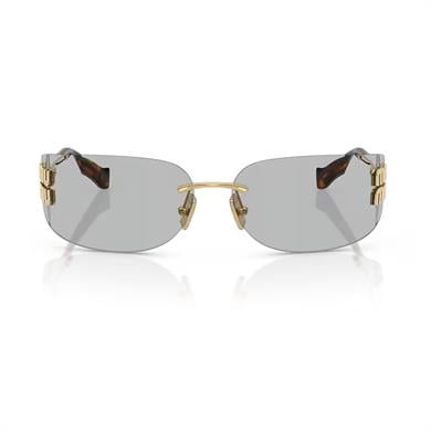 MIU MIU A51S 5AK50K 75 Kadın Yastık Gold Metal Güneş Gözlüğü