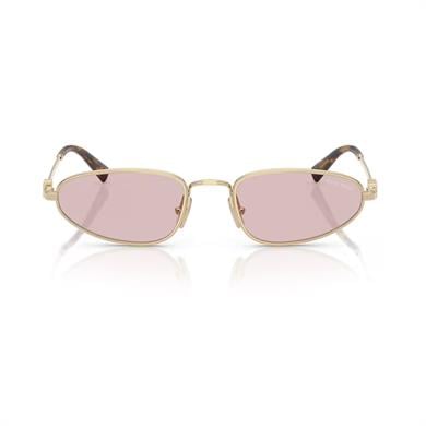MIU MIU A52S ZVN40I 52 Kadın Geometrik Gold Metal Güneş Gözlüğü