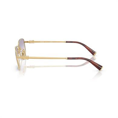 MIU MIU A53S 5AK04O 49 Kadın Kare Gold Metal Güneş Gözlüğü