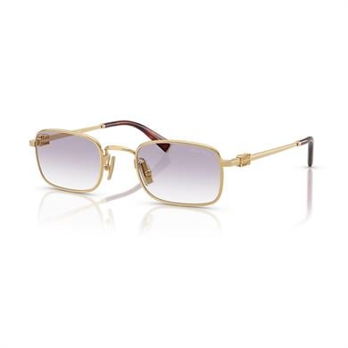 MIU MIU A53S 5AK04O 49 Kadın Kare Gold Metal Güneş Gözlüğü