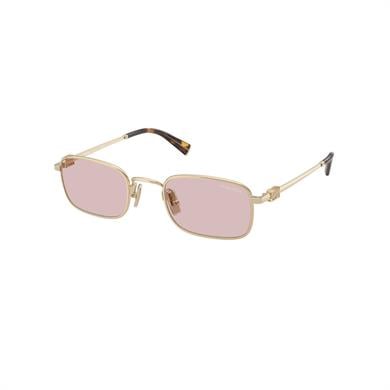 MIU MIU A53S ZVN40I 49 Kadın Kare Gold Metal Güneş Gözlüğü