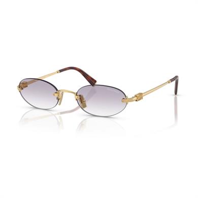 MIU MIU A54S 5AK04O 51 Kadın Oval Gold Metal Güneş Gözlüğü
