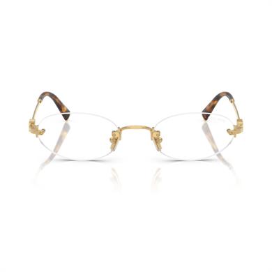 MIU MIU A54S 5AK08N 51 Kadın Oval Gold Metal Güneş Gözlüğü