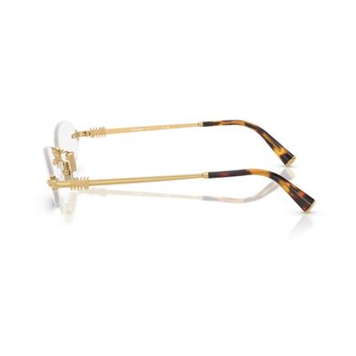 MIU MIU A54S 5AK08N 51 Kadın Oval Gold Metal Güneş Gözlüğü