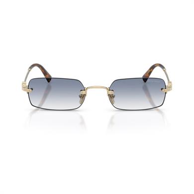 MIU MIU B50S ZVN80O 50 Unisex Dikdörtgen Gold Metal Güneş Gözlüğü