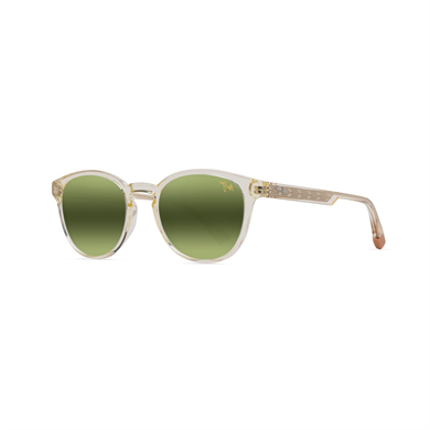Maui Jim MJ 0636S 004C 50 Unisex Oval Şeffaf Yeşil Polarize Aynalı Kemik Güneş Gözlüğü