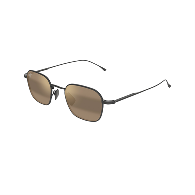 Maui Jim MJ 0690S 00217 48 Unisex Polarize Kare Aynalı Siyah Metal Güneş Gözlüğü