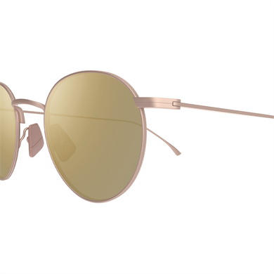 Maui Jim MJ 0691S 00301 48 Unisex Oval Polarize Aynalı Gold Metal Güneş Gözlüğü