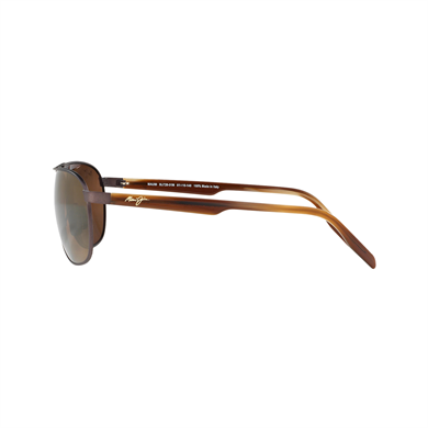 Maui Jim MJ 0728S 00201M 61 Erkek Polarize Geometrik Aynalı Kahverengi Metal Güneş Gözlüğü