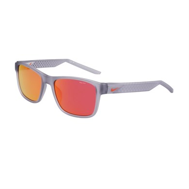 NIKE Livefree Classic EV24011 012 53 Unisex Dikdörtgen Gri Aynalı Kemik Güneş Gözlüğü
