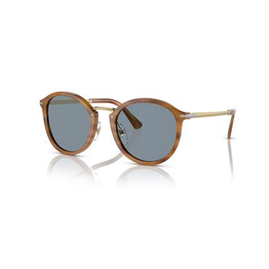 Persol 3309S 96056 53 Unisex Yuvarlak Kahverengi Kemik Güneş Gözlüğü