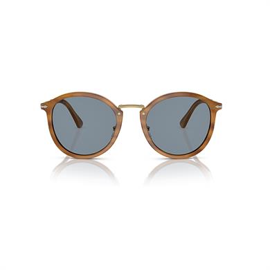 Persol 3309S 96056 53 Unisex Yuvarlak Kahverengi Kemik Güneş Gözlüğü