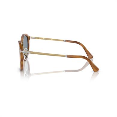 Persol 3309S 96056 53 Unisex Yuvarlak Kahverengi Kemik Güneş Gözlüğü