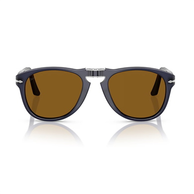 Persol PO 0714 121733 54 Erkek Pilot Mavi Katlanabilir Kemik Güneş Gözlüğü