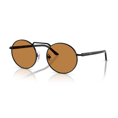 Persol PO 1019S 107853 53 Unisex Yuvarlak Siyah Metal Güneş Gözlüğü
