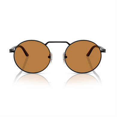 Persol PO 1019S 107853 53 Unisex Yuvarlak Siyah Metal Güneş Gözlüğü