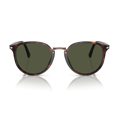 Persol PO 3210S 2431 51 Unisex Oval Kırçıllı Kahverengi Kemik Güneş Gözlüğü