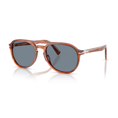 Persol PO 3235S 9656 55 Unisex Pilot Kırçıllı Kırmızı Kemik Güneş Gözlüğü