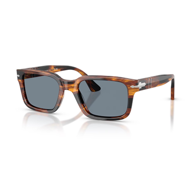 Persol PO 3272S 123556 53 Unisex Dikdörtgen Kırçıllı Kahverengi Kemik Güneş Gözlüğü