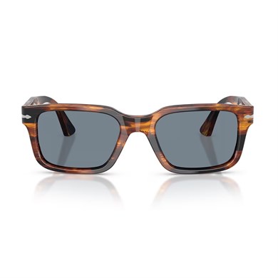 Persol PO 3272S 123556 55 Unisex Dikdörtgen Kırçıllı Kahverengi Kemik Güneş Gözlüğü