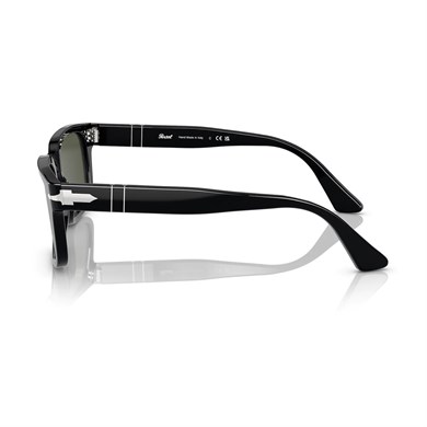 Persol PO 3272S 9531 53 Unisex Dikdörtgen Siyah Kemik Güneş Gözlüğü