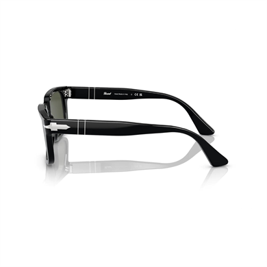 Persol PO 3272S 9531 55 Unisex Dikdörtgen Siyah Kemik Güneş Gözlüğü