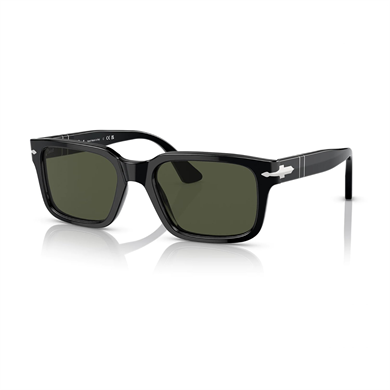Persol PO 3272S 9531 55 Unisex Dikdörtgen Siyah Kemik Güneş Gözlüğü