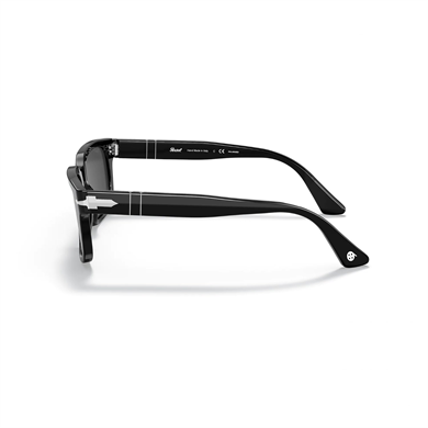 Persol PO 3272S 9548 53 Unisex Polarize Dikdörtgen Siyah Kemik Güneş Gözlüğü