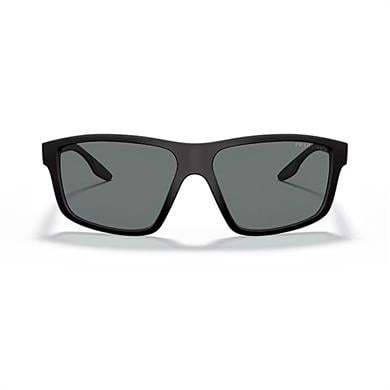 Prada PR 02XS DG002G 60 Erkek Dikdörtgen Polarize Siyah Kemik Güneş Gözlüğü