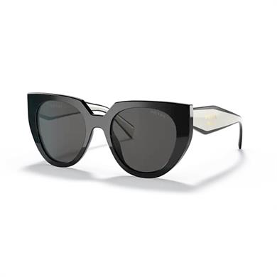 Prada PR 14WS 09Q5S0 52 Kadın Çekik Siyah Kemik Güneş Gözlüğü