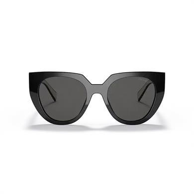 Prada PR 14WS 09Q5S0 52 Kadın Çekik Siyah Kemik Güneş Gözlüğü