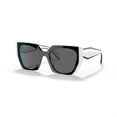 Prada PR 15WS 09Q5S0 54 Kadın Çekik Siyah Kemik Güneş Gözlüğü