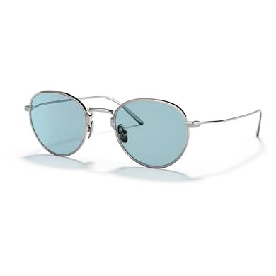 Prada PR 53WS 05Q05I 50 Unisex Yuvarlak Gri Metal Güneş Gözlüğü