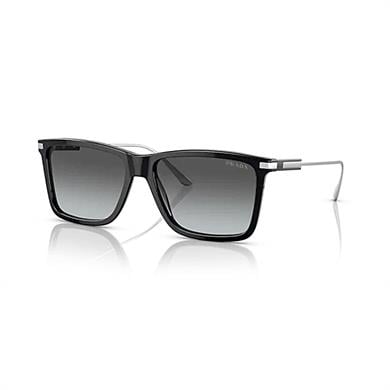 Prada PR 01ZS 1AB06T 58 Erkek Kare Siyah Kemik Güneş Gözlüğü