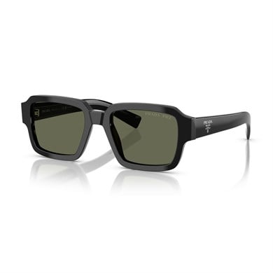 Prada PR 02ZS 1AB03R 52 Unisex Polarize Kare Siyah Kemik Güneş Gözlüğü