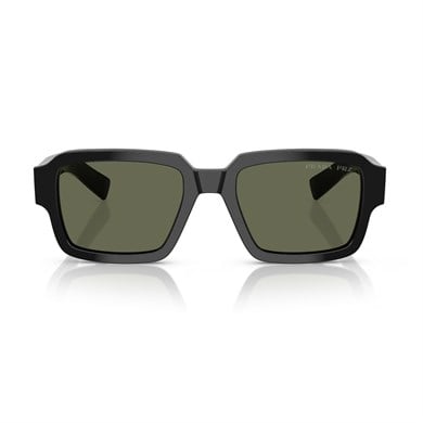 Prada PR 02ZS 1AB03R 52 Unisex Polarize Kare Siyah Kemik Güneş Gözlüğü