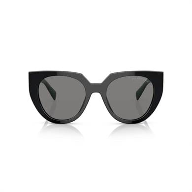 Prada PR 14WS 1AB5Z1 52 Kadın Oval Siyah Kemik Güneş Gözlüğü