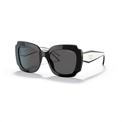 Prada PR 16YS 09Q5S0 52 Kadın Geometrik Siyah Kemik Güneş Gözlüğü