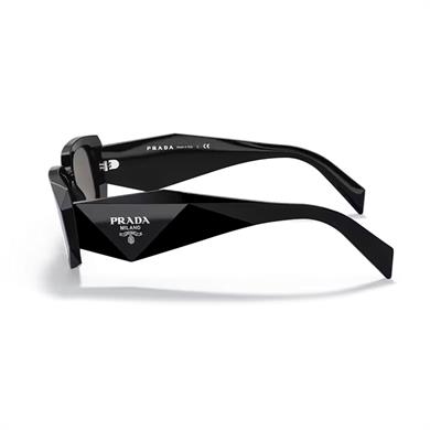 Prada PR 17WS 1AB2B0 G 49 Aynalı Kadın Dikdörtgen Siyah Kemik Güneş Gözlüğü