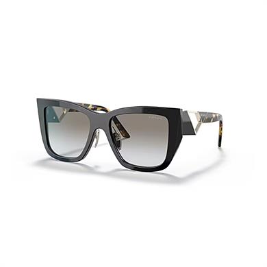 Prada PR 21YS 1ABOA7 54 Kadın Kare Siyah Kemik Güneş Gözlüğü