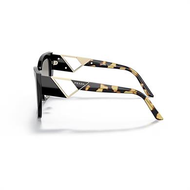 Prada PR 21YS 1ABOA7 54 Kadın Kare Siyah Kemik Güneş Gözlüğü