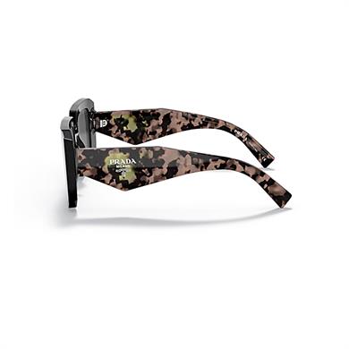 Prada PR 23YS 1AB5S0 51 Kadın Kare Siyah Kemik Güneş Gözlüğü