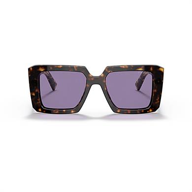 Prada PR 23YS 2AU05Q 51 Kadın Kare Aynalı Kahverengi Kemik Güneş Gözlüğü