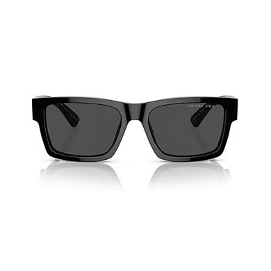 Prada PR 25ZS 1AB08G 53 Unisex Dikdörtgen Siyah Kemik Güneş Gözlüğü