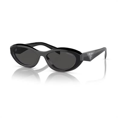 Prada PR 26ZS 16K08Z 55 Kadın Oval Siyah Kemik Güneş Gözlüğü
