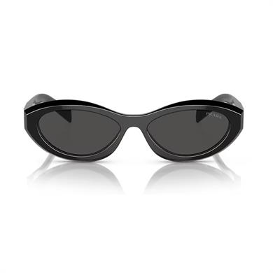 Prada PR 26ZS 16K08Z 55 Kadın Oval Siyah Kemik Güneş Gözlüğü