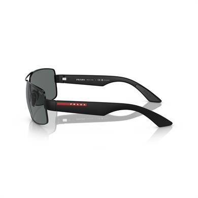 Prada PS 50ZS 1AB02G 65 Linea Rossa Polarize Erkek Yastık Siyah Metal Güneş Gözlüğü