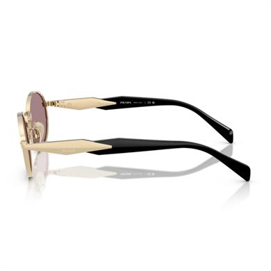 Prada PR 65ZS ZVN20I 55 Kadın Oval Gold Metal Güneş Gözlüğü