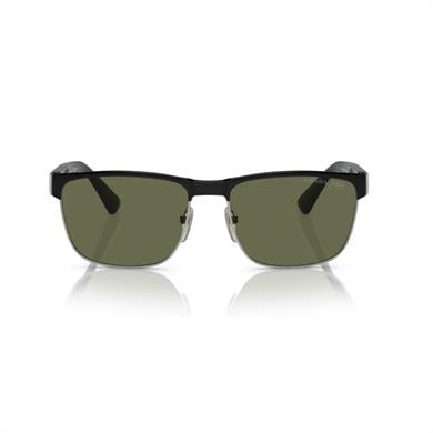 Prada PR 66ZS YDC03R 58 Polarize Erkek Dikdörtgen Füme Güneş Gözlüğü