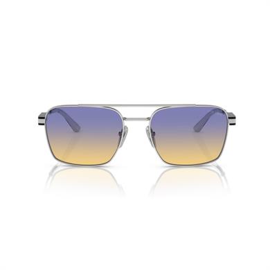 Prada PR 67ZS 1BC06Z 56 Unisex Oval Gümüş Metal Güneş Gözlüğü